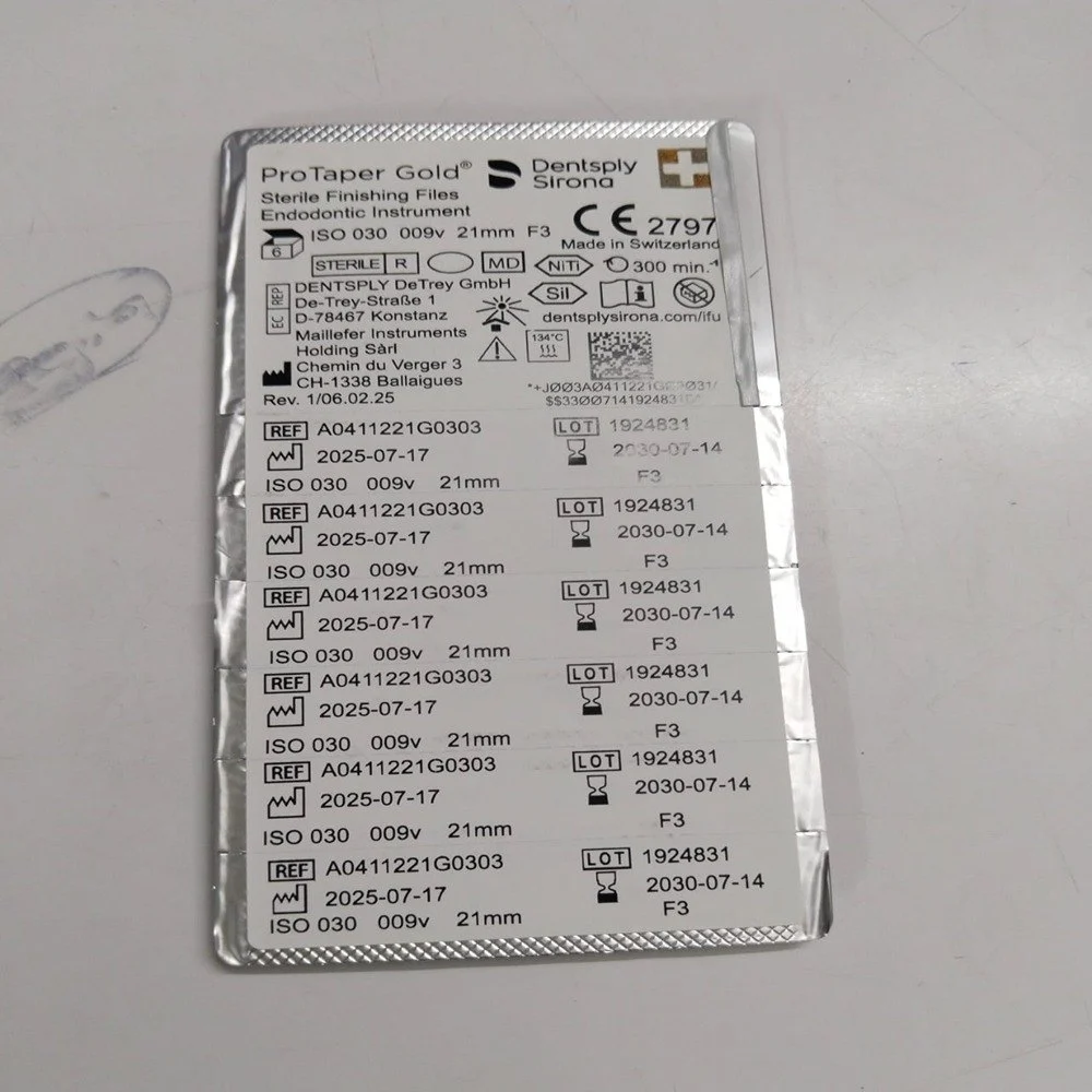 Dentsply Protaper Gold Rotary Files 25mm : 6 Files