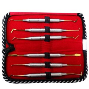 API Composite Instruments Kit with Gold Titanium Coated Working Head, Set of 6 pcs (1 Year Warranty)
